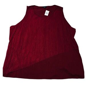 The Limited Collection Sleeveless Top Tank Shell Merlot